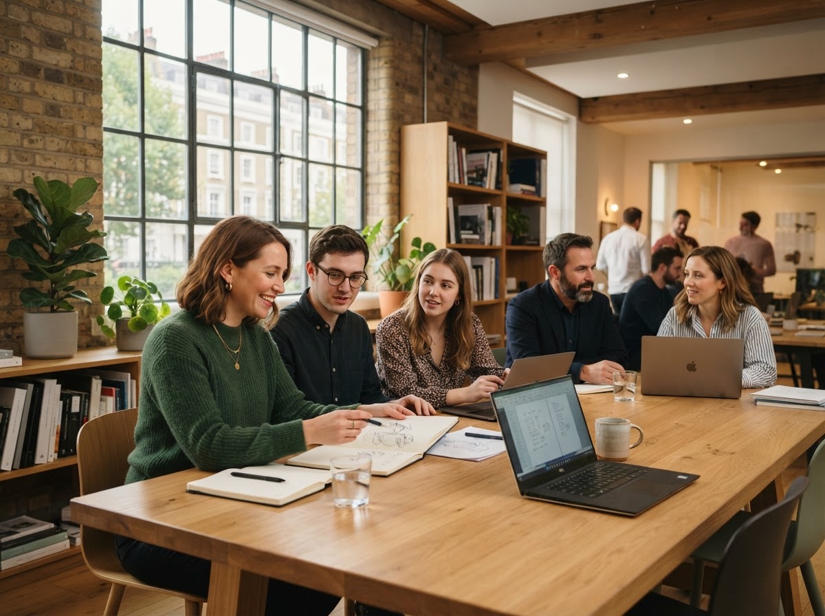 Farenden analyst reviewing AI-generated market insights on a laptop